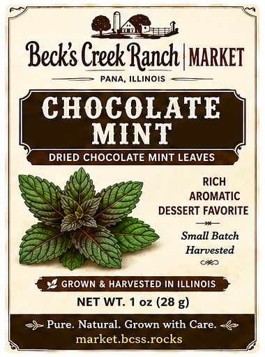 Chocolate Mint front label